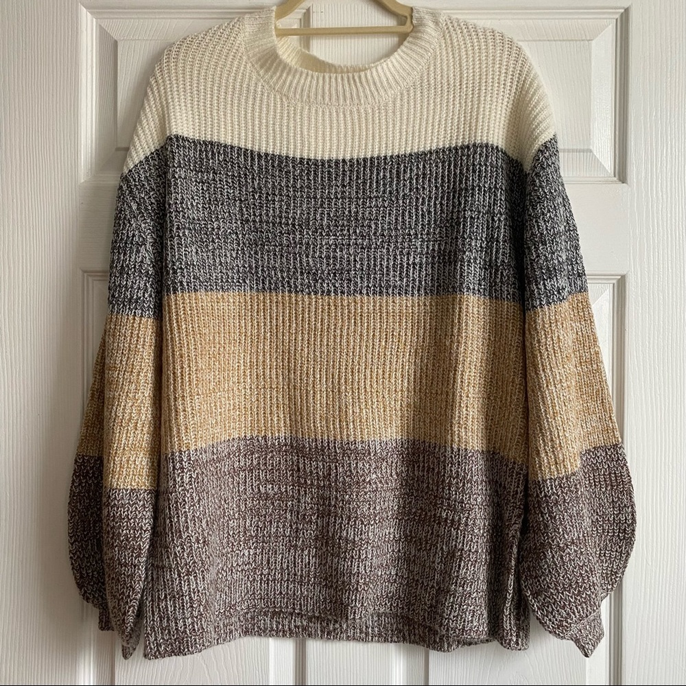 Pink Lily - NWOT oversized Striped Knit Sweater - Sz M